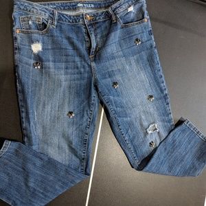 JCPenney's Stylus jeweled boyfriend crop jeans